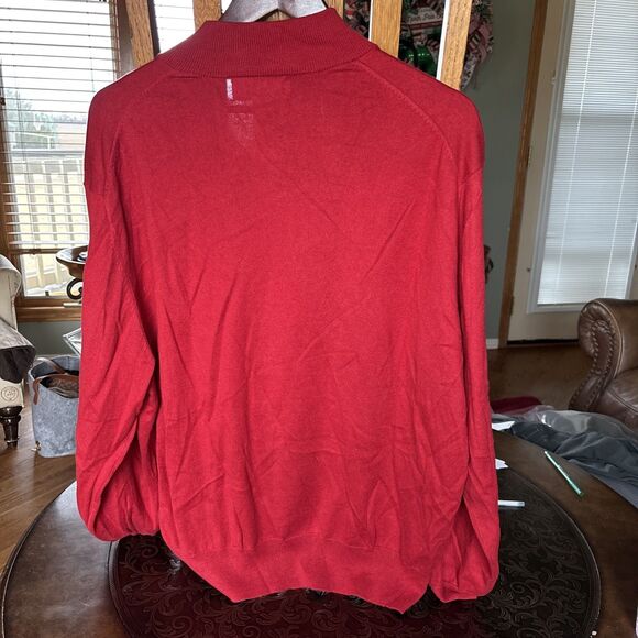 Orvis 1/4 Zip Pullover Shirt Mens XL RED Lightweight Stretch Casual VINTAGE - Picture 4 of 5